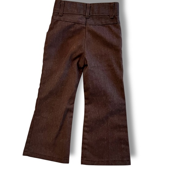 Vintage 70s Sears Billy the Kid Brown Bell Botton wide leg Pants Size 4 VTG Kids - Picture 3 of 5
